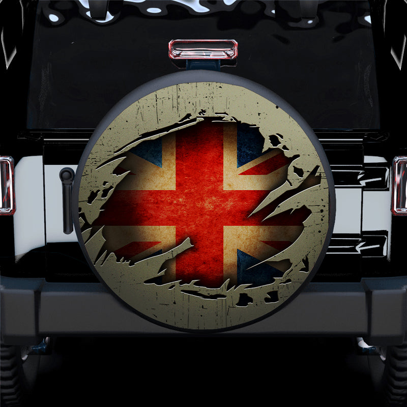 United Kingdom UK Flag Iron Car Spare Tire Covers Gift For Campers