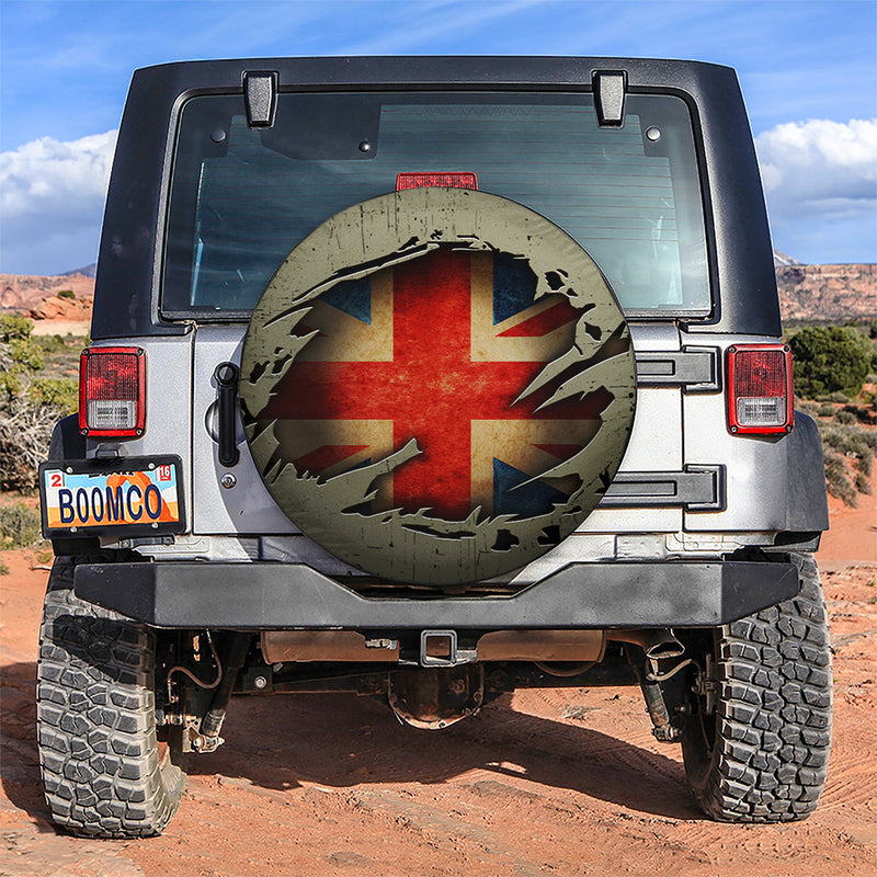 United Kingdom UK Flag Iron Car Spare Tire Covers Gift For Campers