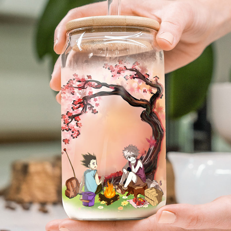 Anime Hunter X Hunter Cherry Blossom Glass Can