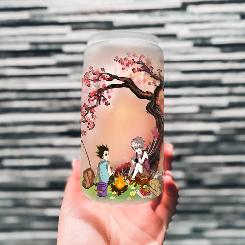 Anime Hunter X Hunter Cherry Blossom Glass Can