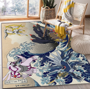 Arceus Vs Giratina Palkia Dialga The Great Wave Rectangular Area Rug