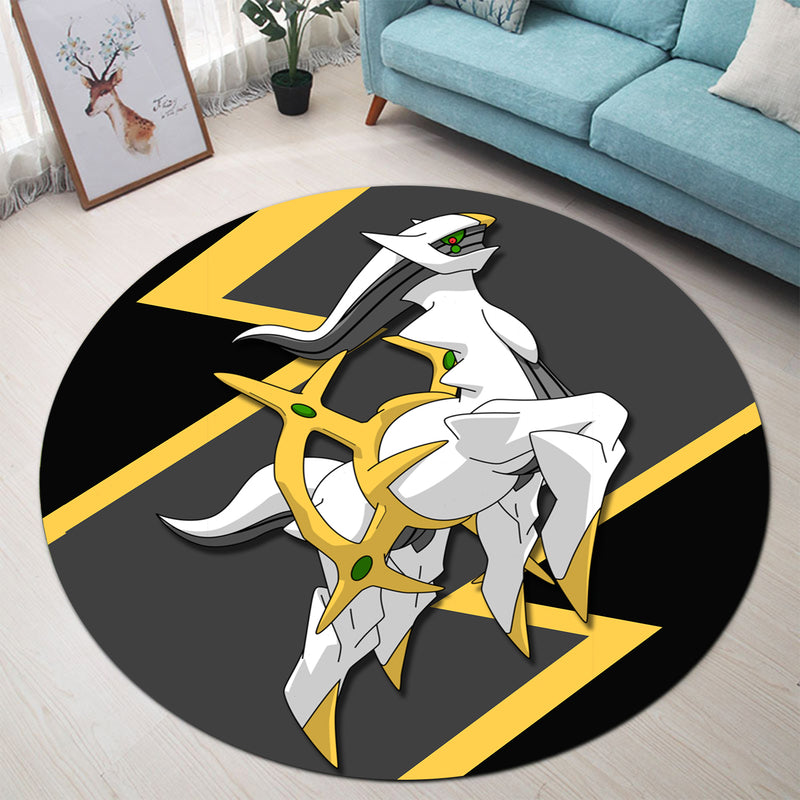 Arceus Pokemon Round Carpet Rug Bedroom Livingroom Home Decor