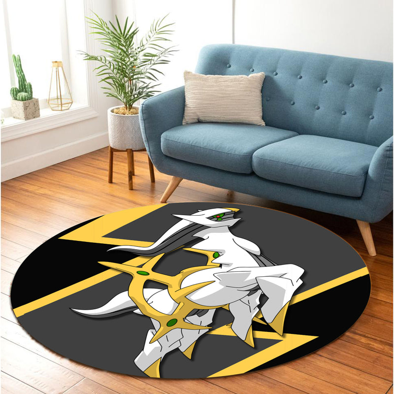 Arceus Pokemon Round Carpet Rug Bedroom Livingroom Home Decor