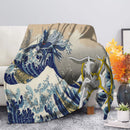 Arceus Vs Dialga The Great Wave Premium Blanket
