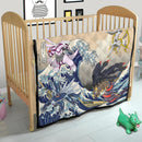 Arceus Vs Giratina Palkia Dialga The Great Wave Mockup Quilt Blanket