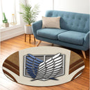 Attack On Titans Cream Logo Round Rug