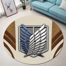 Attack On Titans Cream Logo Round Rug