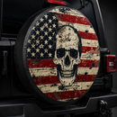 American Flag Skull Car Spare Tire Cover