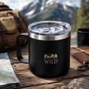 Black Into The Wild Insulated Travel Camping Mug