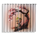 Baby Groot Cherry Blossom Window Curtain