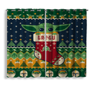 Baby Yoda Christmas Window Curtain