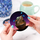 Baby Yoda Galaxy Butterfly Ceramic Drink Coasters