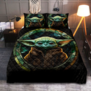 Yoda Stained Glass Quilt Bed Sets