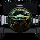 Yoda Stained Glass Jeep Car Spare Tire Cover