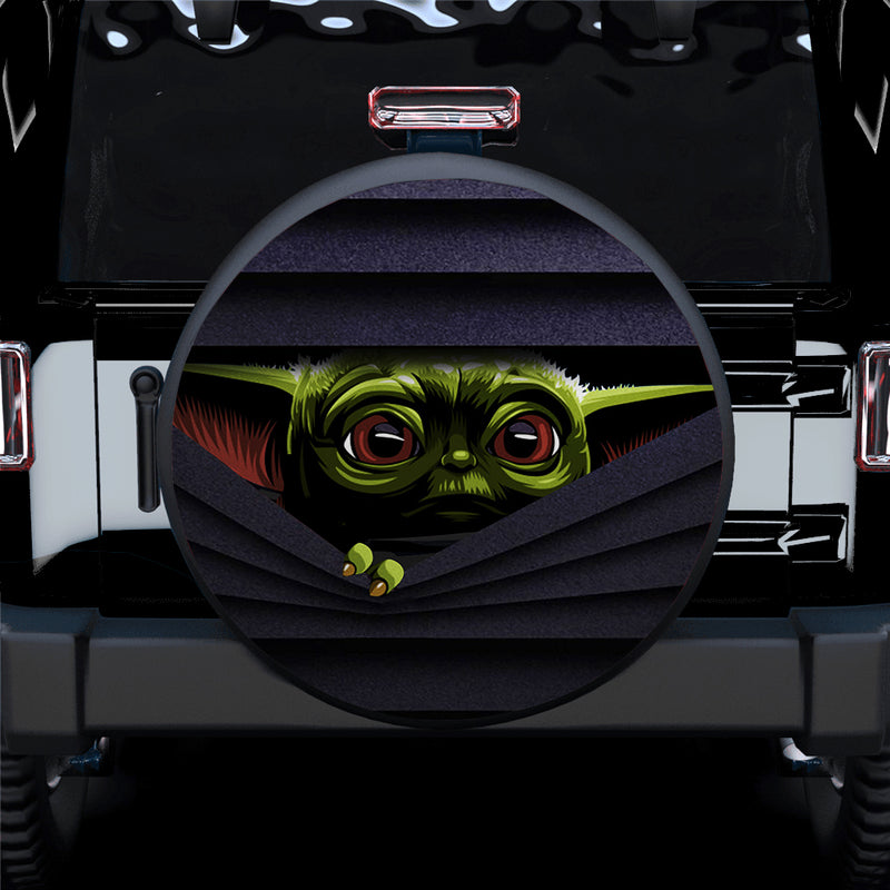 Baby Yoda Hide Car Spare Tire Cover