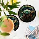 Baby Yoda Stained Glass Drink Coasters