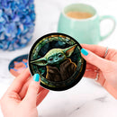 Baby Yoda Stained Glass Drink Coasters