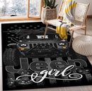 Black Jeep Girl Halloween Rectangular Area Rug