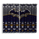 Batman Winter Christmas Window Curtain