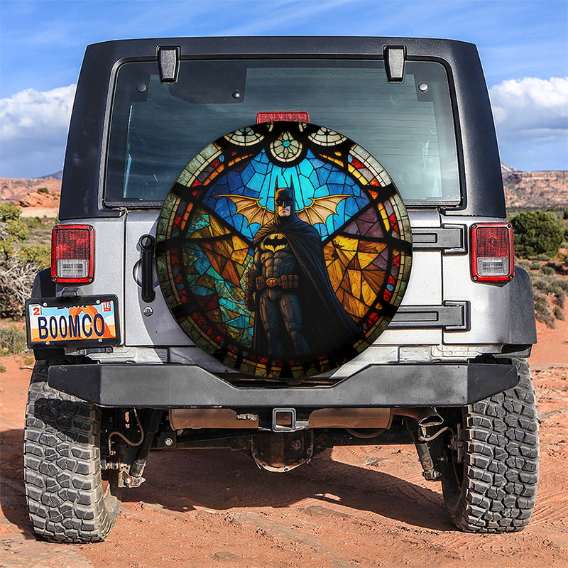 Batman Stained Glass Car Spare Tire Covers Gift For Campers