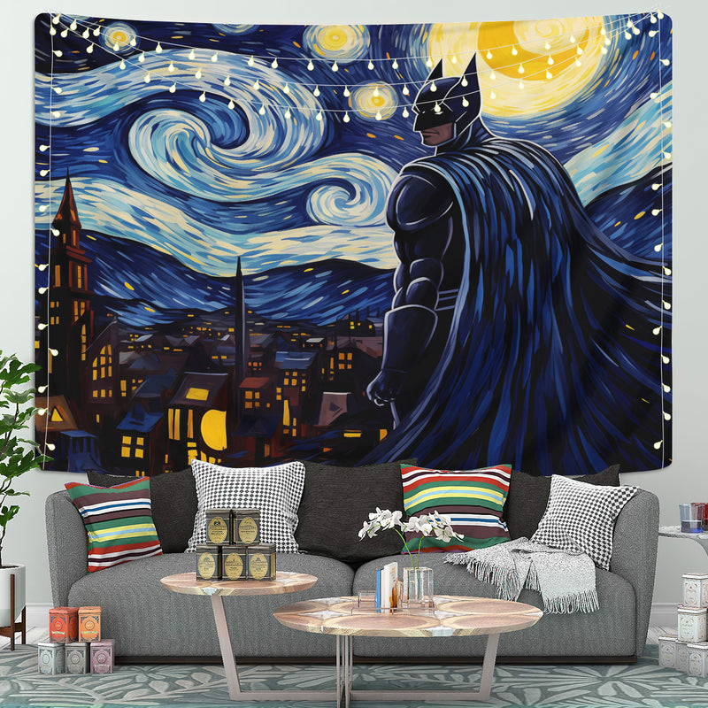 Batman Starry Night Tapestry Room Decor