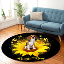 Beagle Mom Dog Round Rug