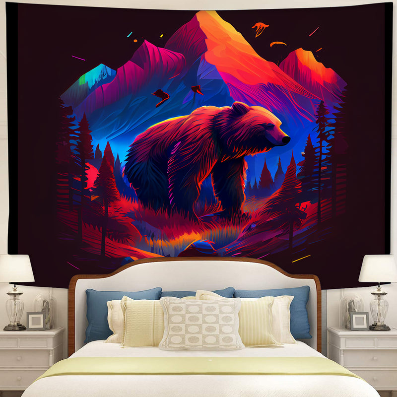 Bear Mountain Clean Design Vivid Colours Epic Tapestry Room Decor