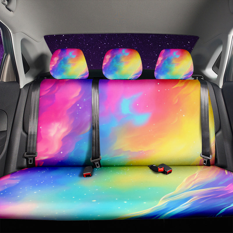 Sky Color Car Back Seat Covers Decor Protectors