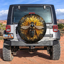 Honey Bee 3D Sunflower Car Spare Tire Cover