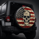 American Flag Skull Car Spare Tire Cover