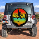 Bigfoot Sasquatch Vintage Sunset Jeep Car Spare Tire Cover