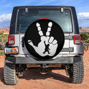 Bigfoot Sasquatch Peace Sign Jeep Car Spare Tire Cover