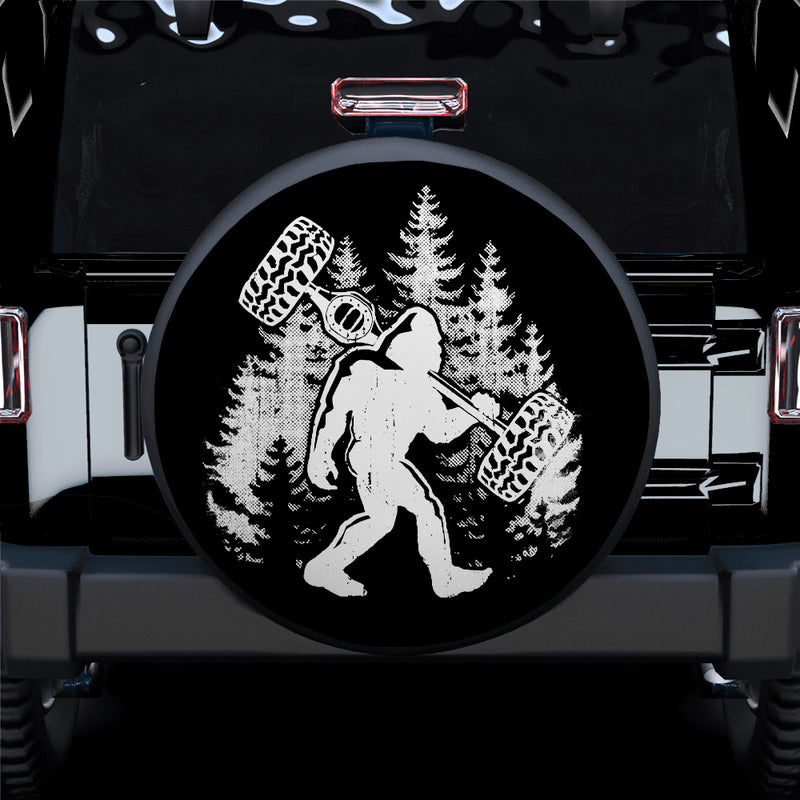 Funny Bigfoot Sasquatch Offroad Jeep Car Spare Tire Covers Gift For Campers