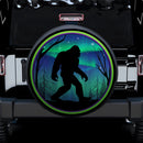 Bigfoot Aurora Walking Northern Lights Jeep Car Spare Tire Cover