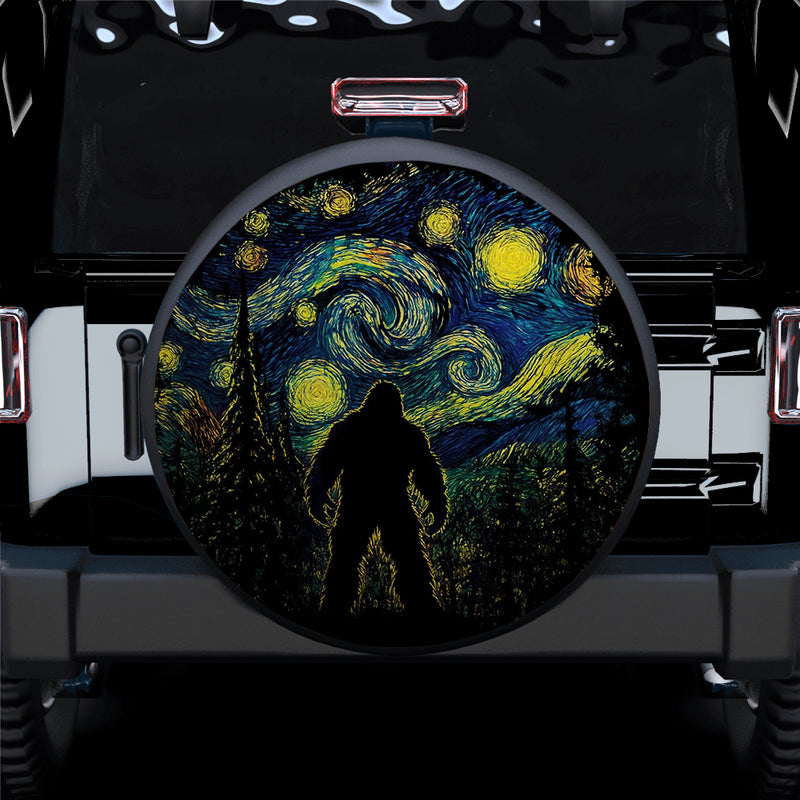 Bigfoot Starry Night Jeep Car Spare Tire Cover