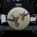 Hummingbird Mandala Vintage Car Spare Tire Cover