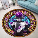 Black Frieza Stained Glass Round Rug