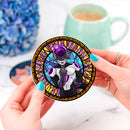Black Frieza Stained Glass Drink Coasters