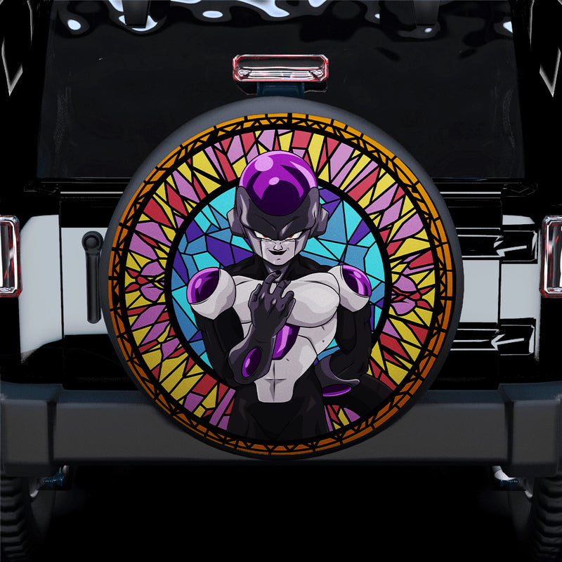 Black Frieza Stained Glass Car Spare Tire Cover
