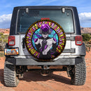 Black Frieza Stained Glass Car Spare Tire Cover