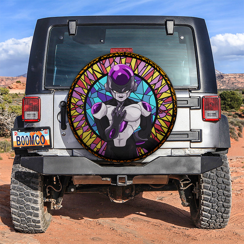 Black Frieza Stained Glass Car Spare Tire Cover