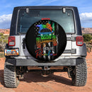 Back The Rainbow Girl Jeep Car Spare Tire Cover
