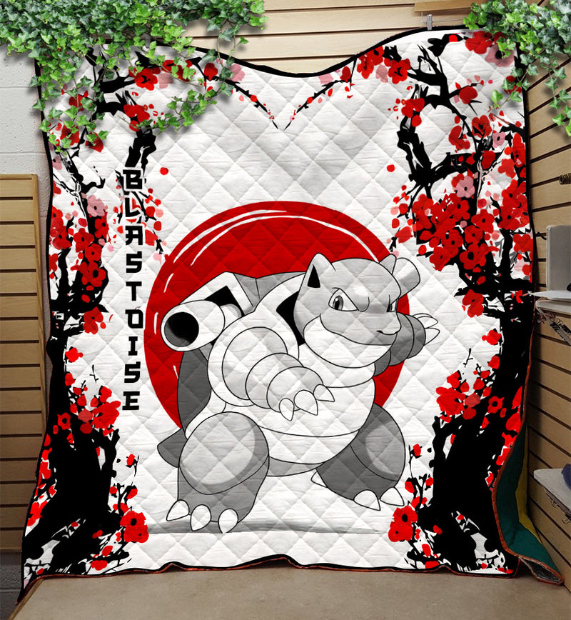 Blastoise Pokemon Japan Style Quilt Blanket