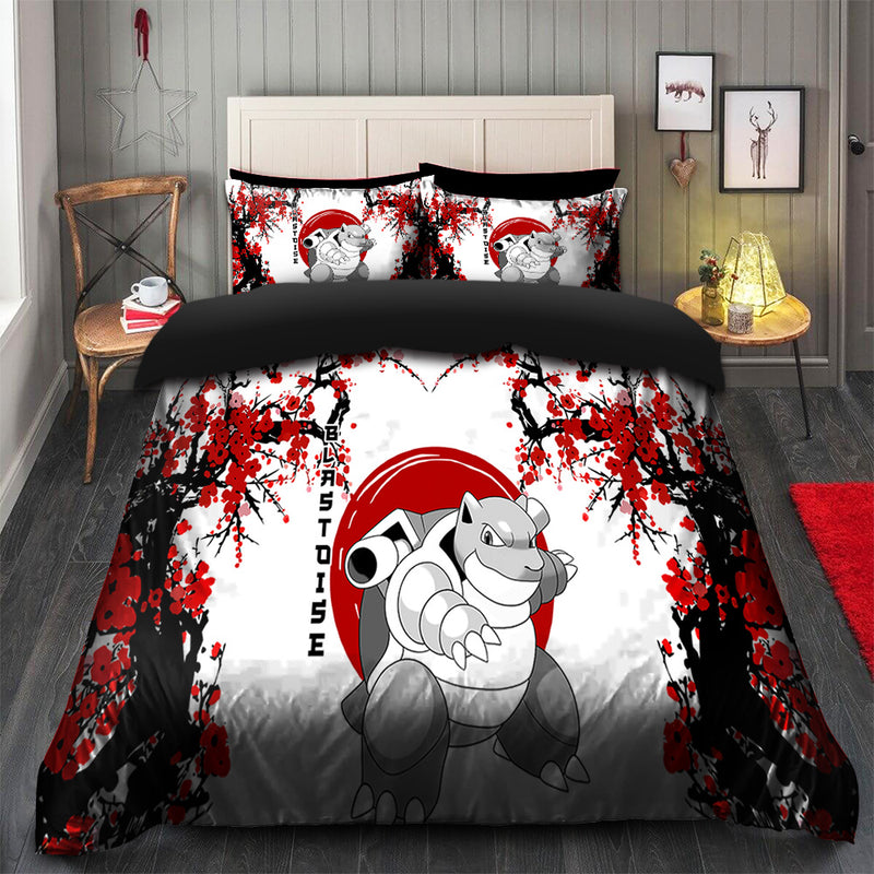 Blastoise Pokemon Japan Style Bedding Set Duvet Cover And 2 Pillowcases