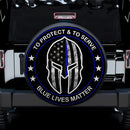 Blue Live Matter Car Spare Tire Cover