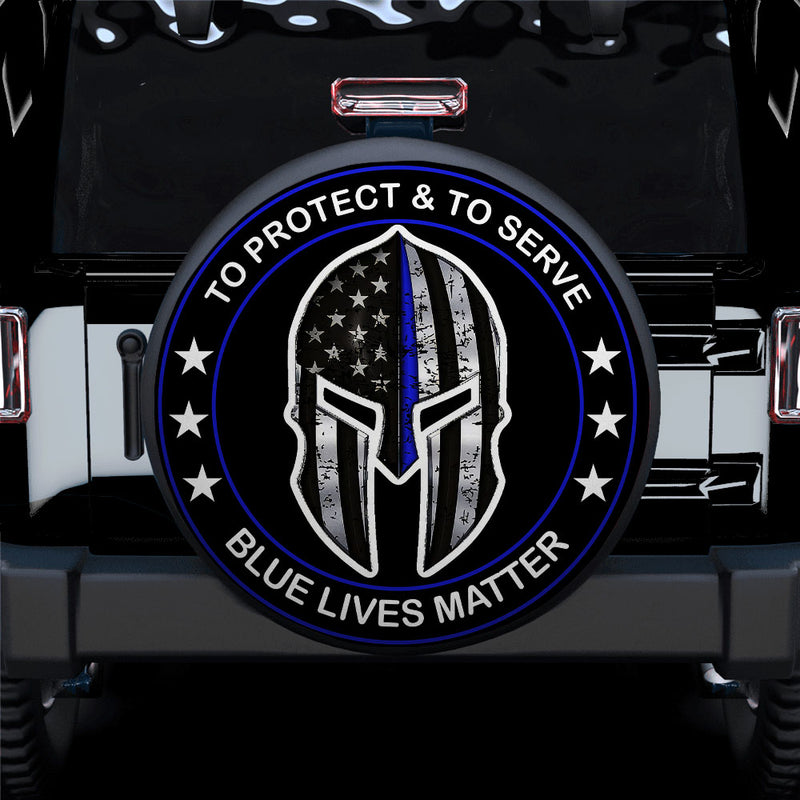Blue Live Matter Car Spare Tire Cover