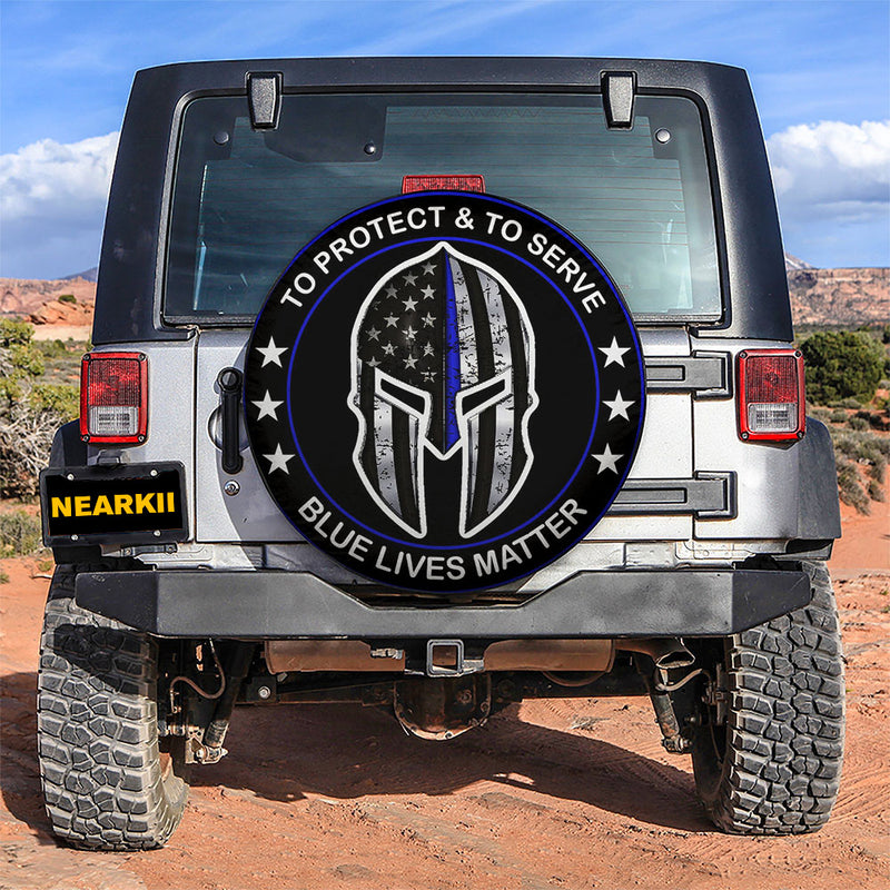 Blue Live Matter Car Spare Tire Cover