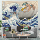 Bulbasaur Vs Charizard The Great Wave Tapestry Room Decor