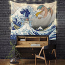 Bulbasaur Vs Charizard The Great Wave Tapestry Room Decor