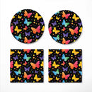 Butterfly Pattern Ceramic Drink Coasters